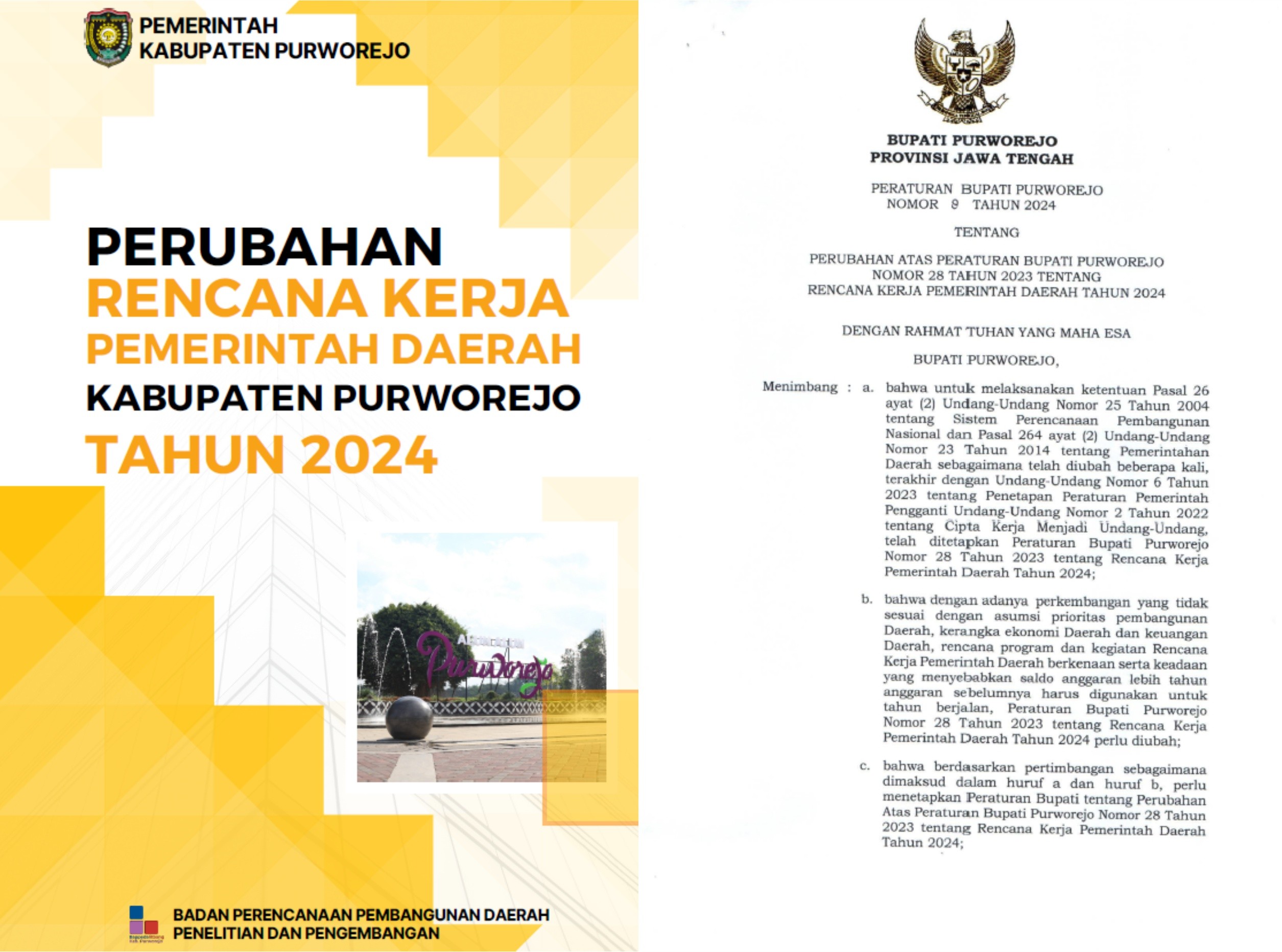 Perubahan RKPD Kabupaten Purworejo Tahun 2024