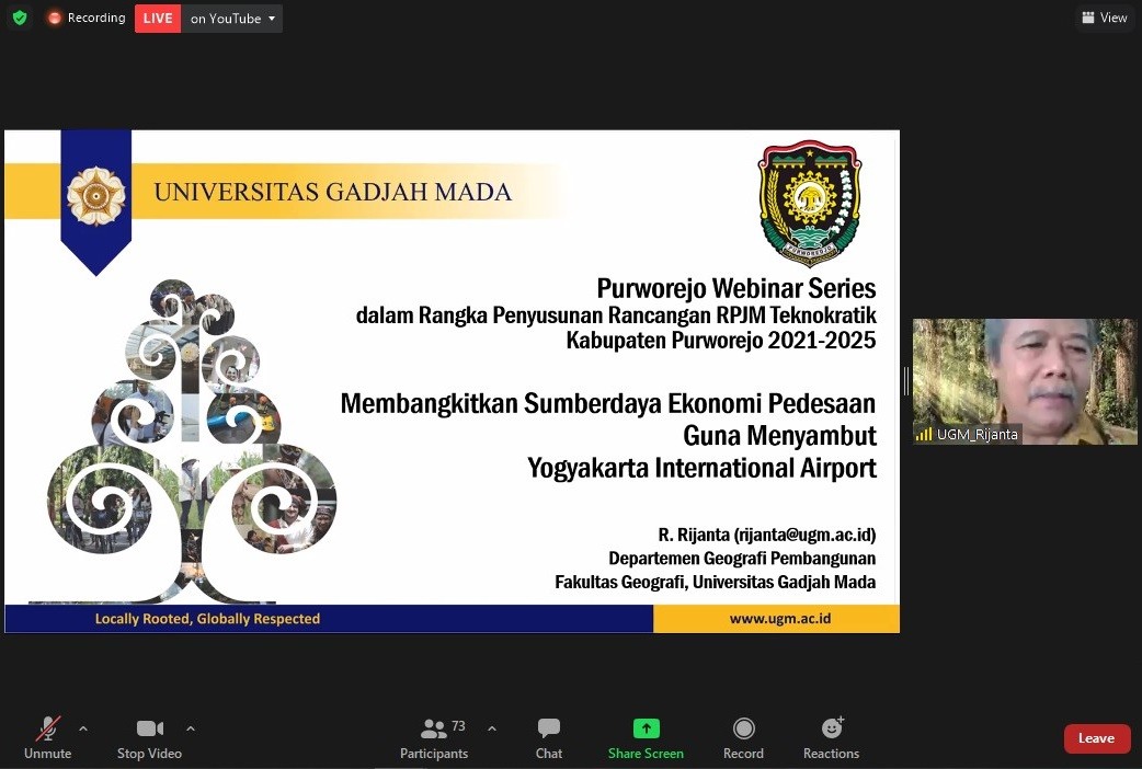 Purworejo Webinar Series #2: Membangkitkan Sumber Daya Ekonomi Perdesaan Guna Menyambut YIA