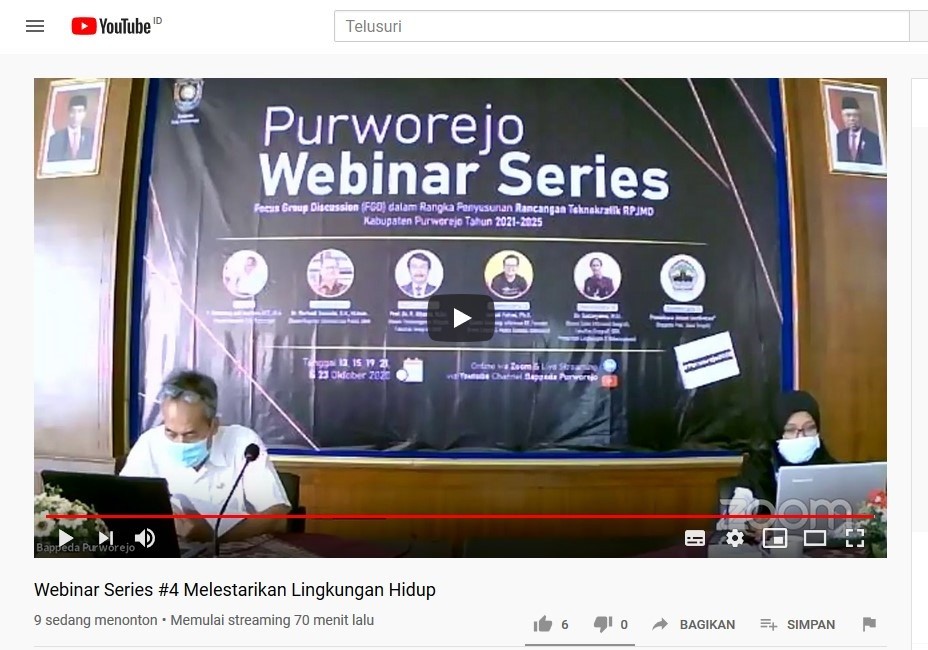 Purworejo Webinar Series #4: Melestarikan Lingkungan Hidup, Upaya Adaptif, dan Strategi Membangun Ketangguhan terhadap Bencana