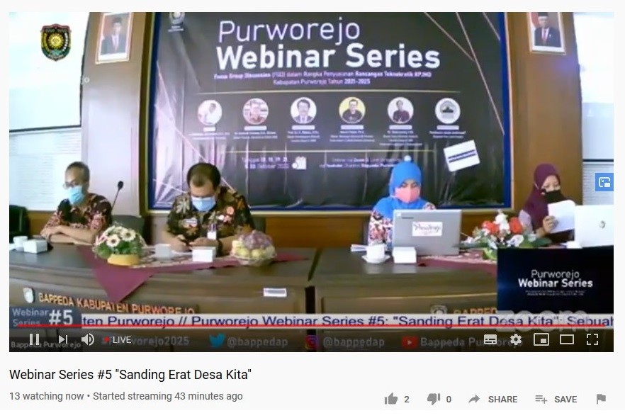 Purworejo Webinar Series #5: Sanding Erat Desa Kita - Sebuah Program Inovasi untuk Mengentaskan Kemiskinan di Kabupaten Purworejo