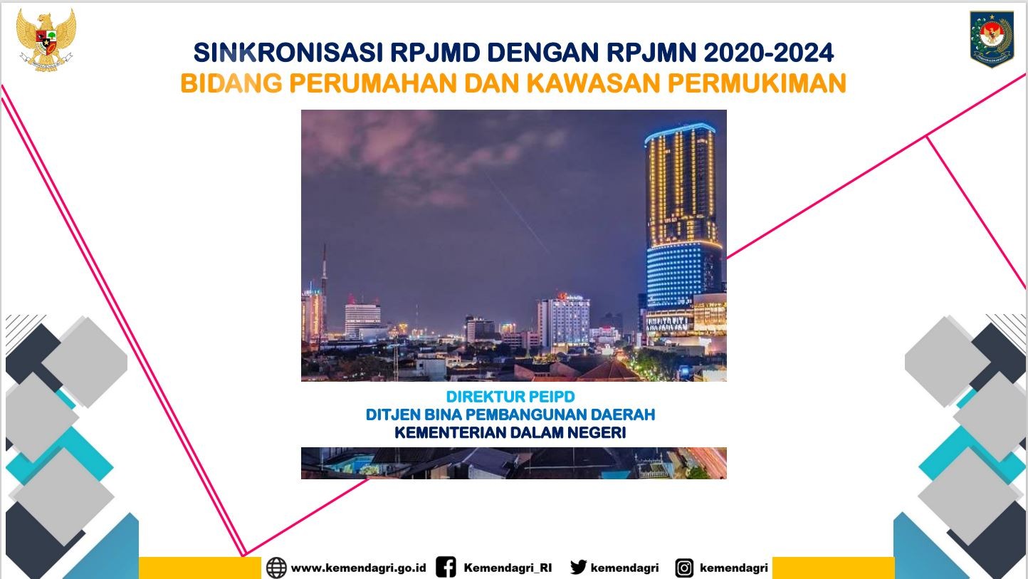  Lokakarya Sinkronisasi RPJMN 2020-2024 Bidang Perumahan dan Kawasan Permukiman Dengan RPJMD (Regional Barat)