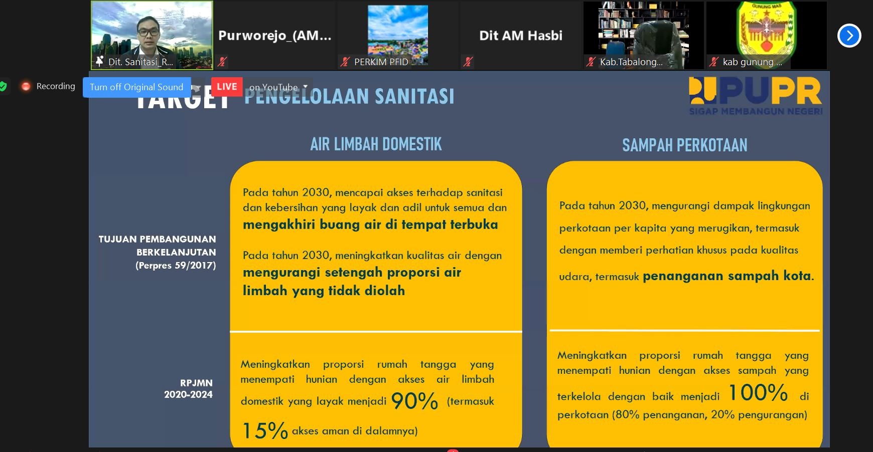 Sosialisasi DAK Bidang Air Minum, Sanitasi dan Perumahan TA 2022