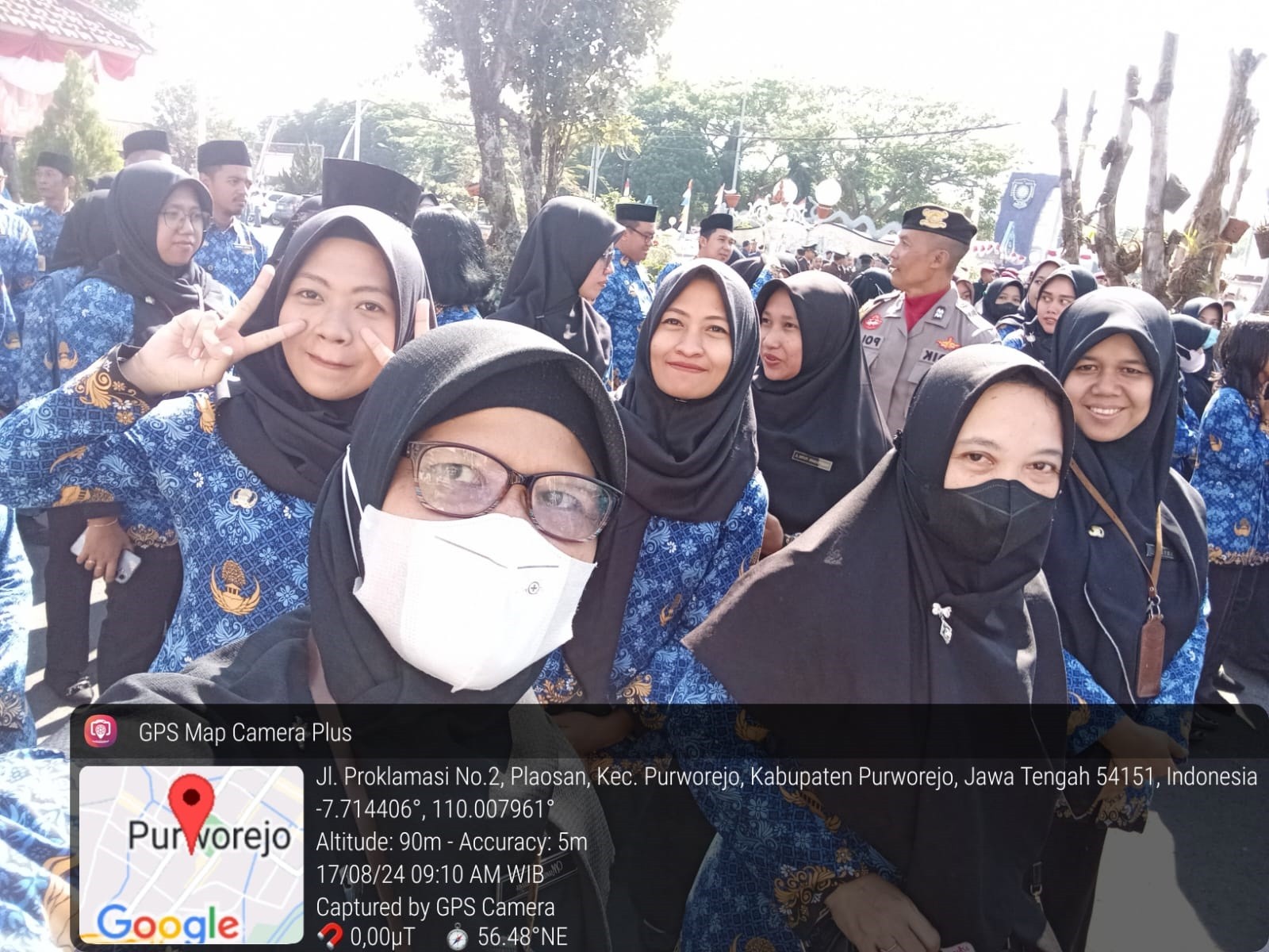 Mengikuti Upacara Detik Detik Proklamasi di Alun-Alun Purworejo