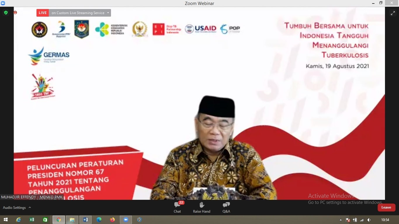 LAUNCHING PERATURAN PRESIDEN NOMOR 67 TAHUN 2021 TENTANG PENANGGULANGAN TUBERKULOSIS