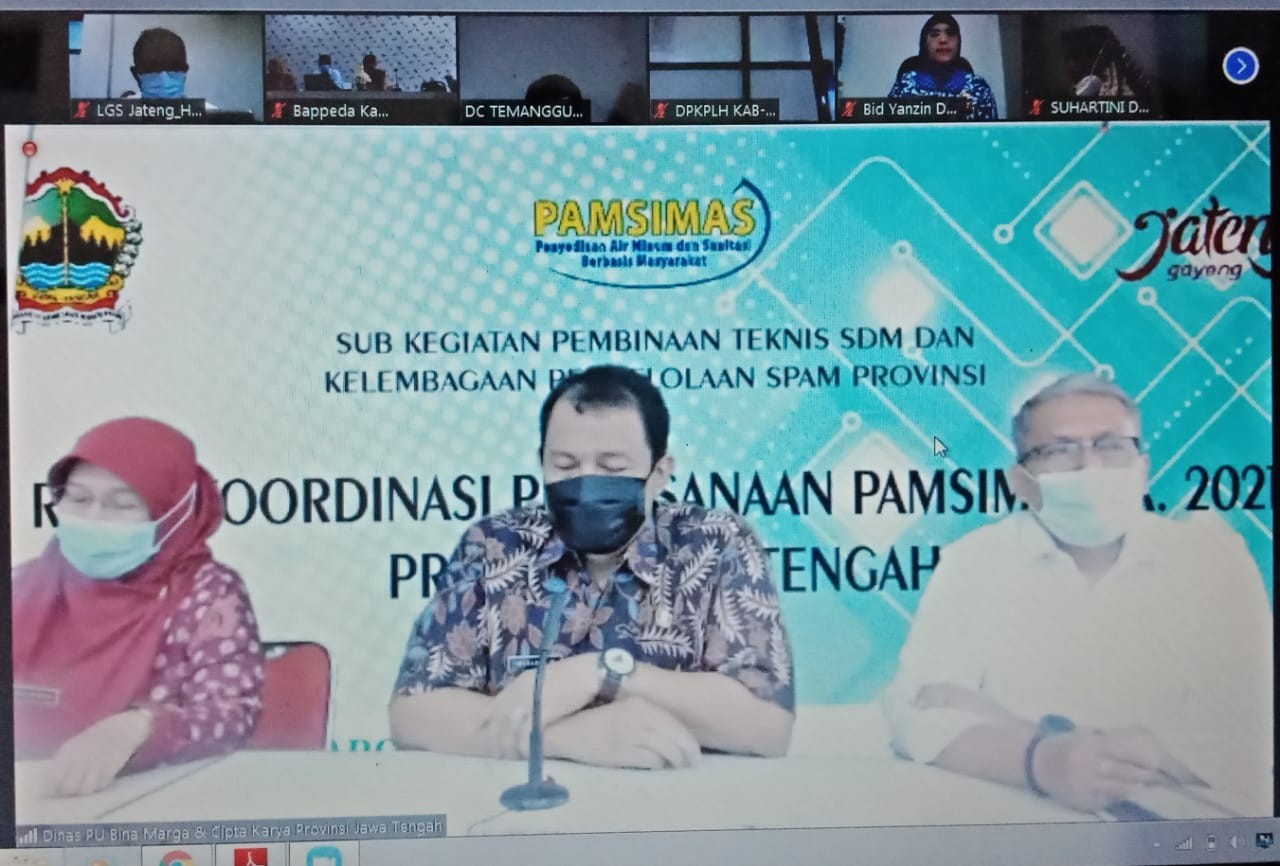 Rapat Koordinasi Pamsimas TA 2021 Provinsi Jawa Tengah