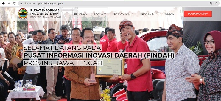 Sosialisasi Website PINDAH JATENG, Pusat Informasi Inovasi Daerah Provinsi Jawa Tengah