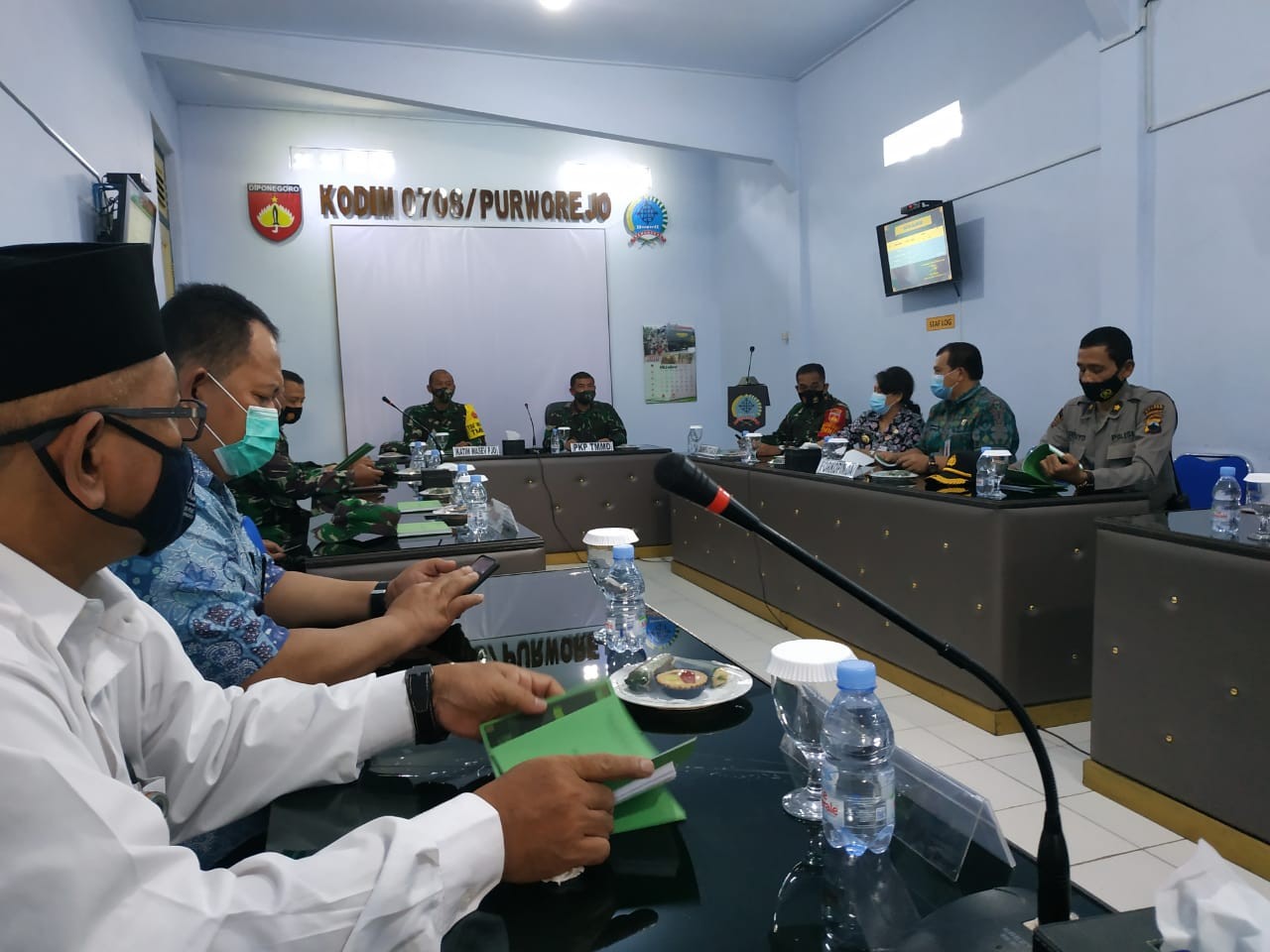 Penerimaan Tim Wasev TMMD Reguler ke-109 Tahun Anggaran 2020  di Makodim 0708 Purworejo