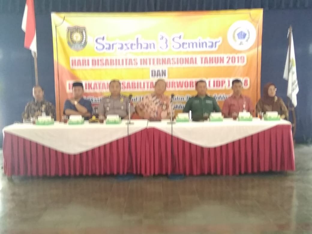 Sarasehan dan Seminar Hari Disabilitas Internasional 2019 dan HUT Ikatan Disabilitas Purworejo (IDP) Ke-8