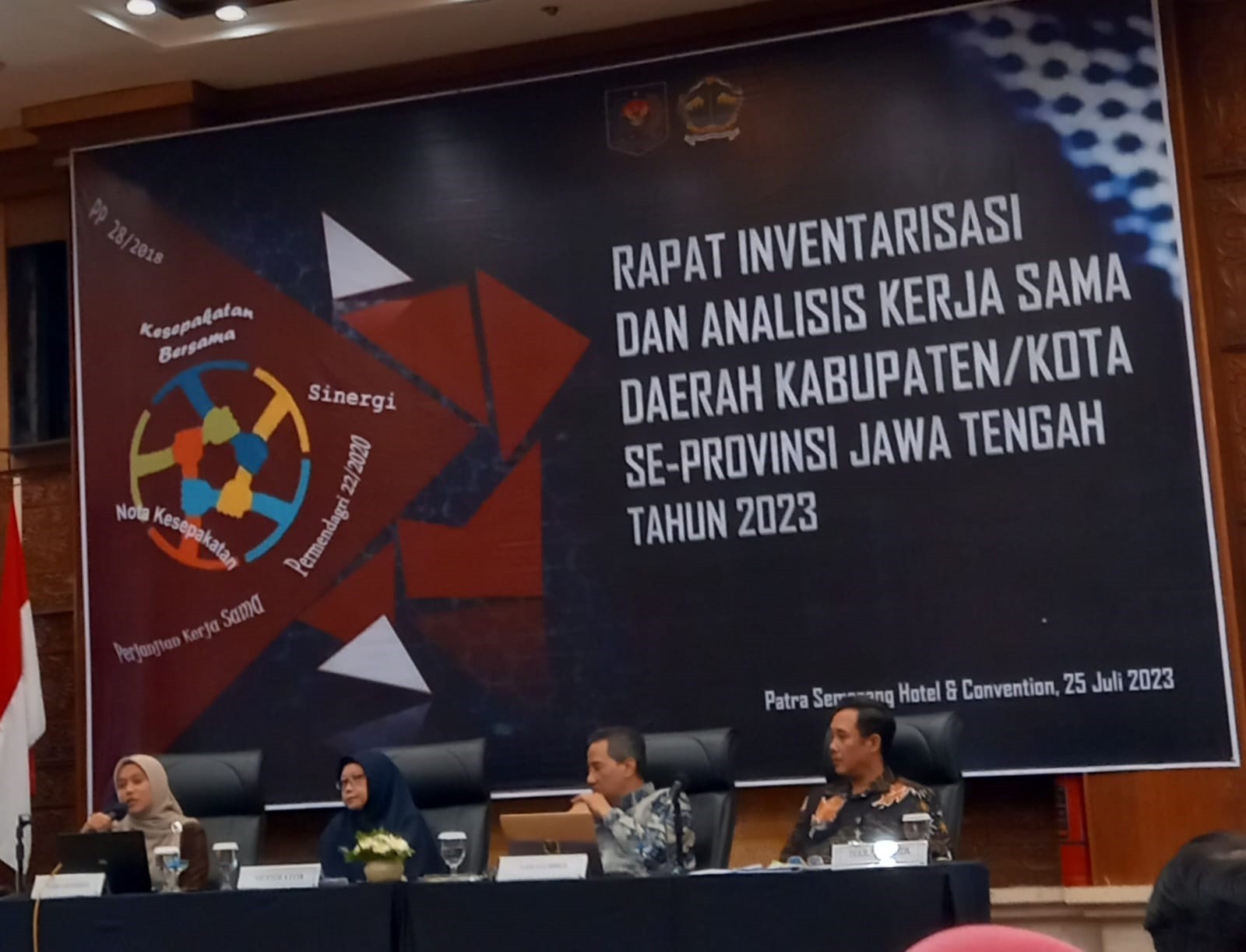 Rakor Kegiatan Dekonsentrasi Tugas Wewenang Gubernur sebagai Wakil Pemerintah Pusat di Wilayah Provinsi Jateng Tahun 2023 dalam rangka Inventarisasi dan Analisis Kerjasama Daerah Kabupaten/Kota di Pro