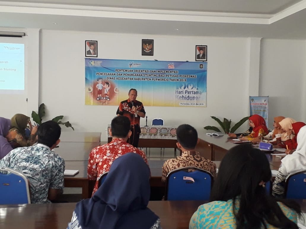 Pertemuan Orientasi dan Implementasi Pencegahan dan Penanganan Stunting bagi Petugas Puskesmas di Dinas Kesehatan Kabupaten Purworejo